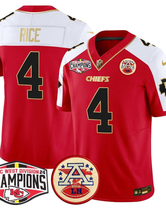 Men's Chiefs 2024 AFC West Division Champions Patch Vapor Limited Jersey - All Stitched KCCHI_KDZ - KINDOZY