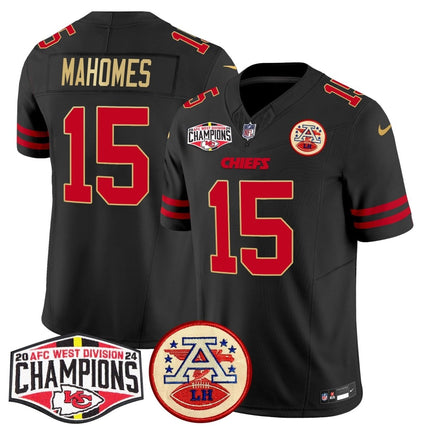 Men's Chiefs 2024 AFC West Division Champions Patch Vapor Limited Jersey - All Stitched KCCHI_KDZ - KINDOZY
