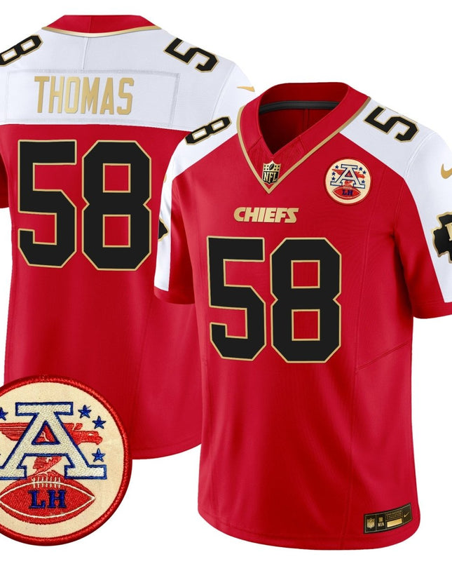 Men's Chiefs 2024 Lamar Hunt Patch Vapor Limited Jersey - All Stitched KCCHI_KDZ - KINDOZY
