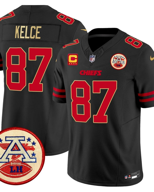 Men's Chiefs 2024 Lamar Hunt Patch Vapor Limited Jersey - All Stitched KCCHI_KDZ - KINDOZY