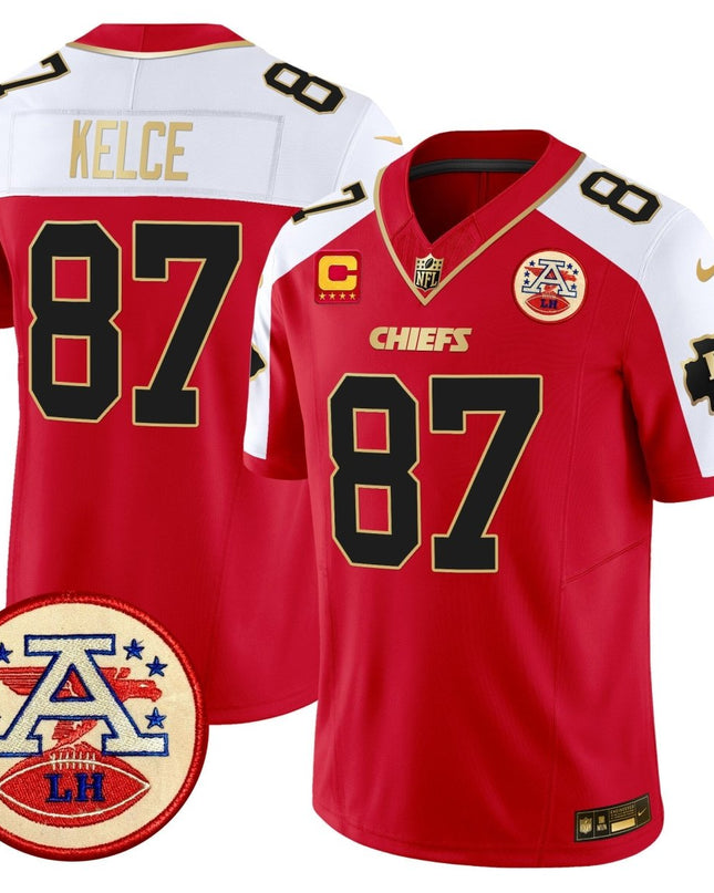 Men's Chiefs 2024 Lamar Hunt Patch Vapor Limited Jersey - All Stitched KCCHI_KDZ - KINDOZY