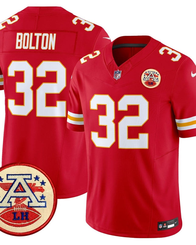 Men's Chiefs 2024 Lamar Hunt Patch Vapor Limited Jersey - All Stitched KCCHI_KDZ - KINDOZY