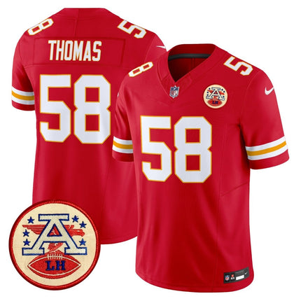 Men's Chiefs 2024 Lamar Hunt Patch Vapor Limited Jersey - All Stitched KCCHI_KDZ - KINDOZY