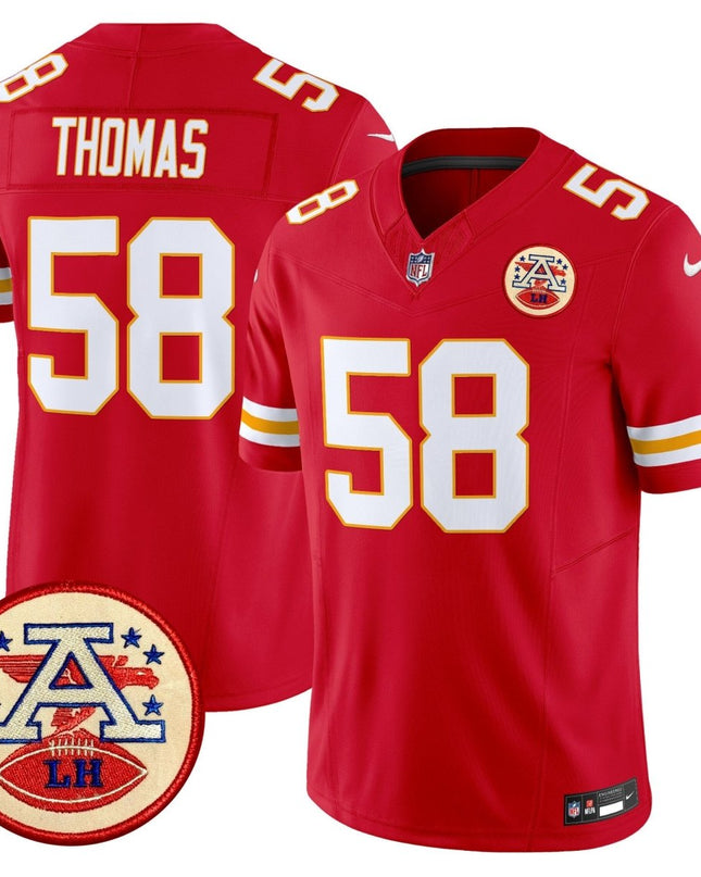 Men's Chiefs 2024 Lamar Hunt Patch Vapor Limited Jersey - All Stitched KCCHI_KDZ - KINDOZY