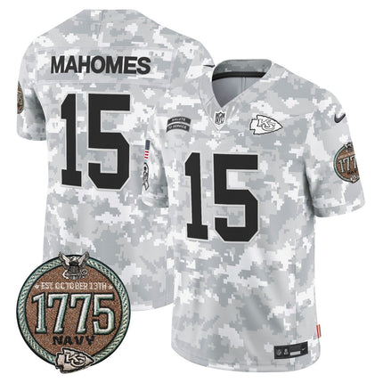 Men's Chiefs 2024 Salute to Service Establishment Year Patch Vapor Limited Jersey - All Stitched KCCHI_KDZ - KINDOZY