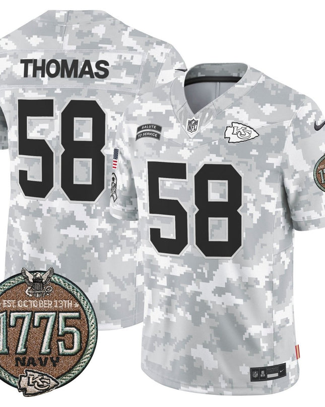 Men's Chiefs 2024 Salute to Service Establishment Year Patch Vapor Limited Jersey - All Stitched KCCHI_KDZ - KINDOZY