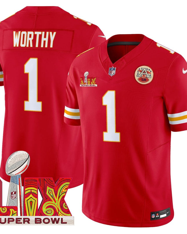 Men's Chiefs Super Bowl LIX Patch Vapor Limited Jersey - All Stitched KCCHI_KDZ - KINDOZY