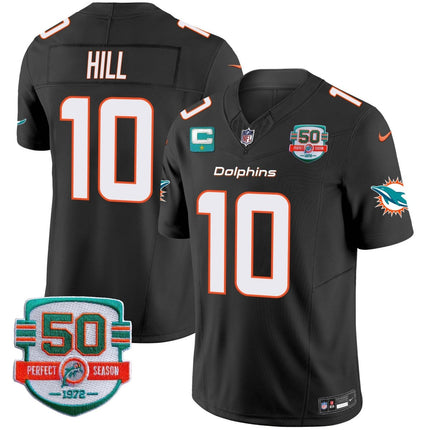 Men's Dolphins 50th 1972 Perfect Season Patch Vapor Jersey - All Stitched MIA_KDZ - KINDOZY