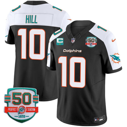 Men's Dolphins 50th 1972 Perfect Season Patch Vapor Jersey - All Stitched MIA_KDZ - KINDOZY