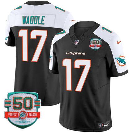 Men's Dolphins 50th 1972 Perfect Season Patch Vapor Jersey - All Stitched MIA_KDZ - KINDOZY