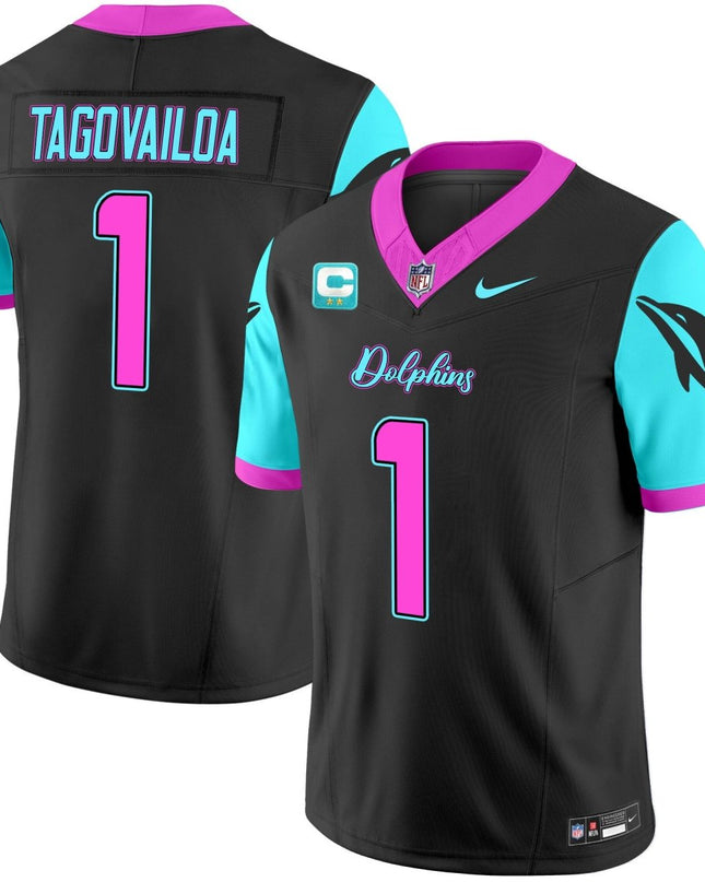 Men's Dolphins Miami Vice Vapor Limited Jersey - All Stitched MIA_KDZ - KINDOZY