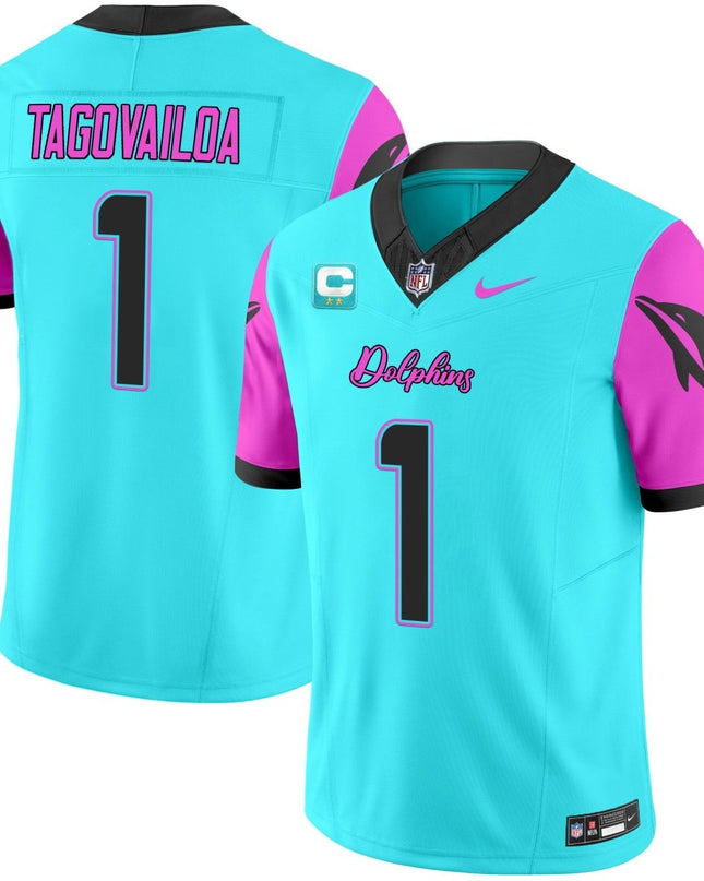 Men's Dolphins Miami Vice Vapor Limited Jersey - All Stitched MIA_KDZ - KINDOZY