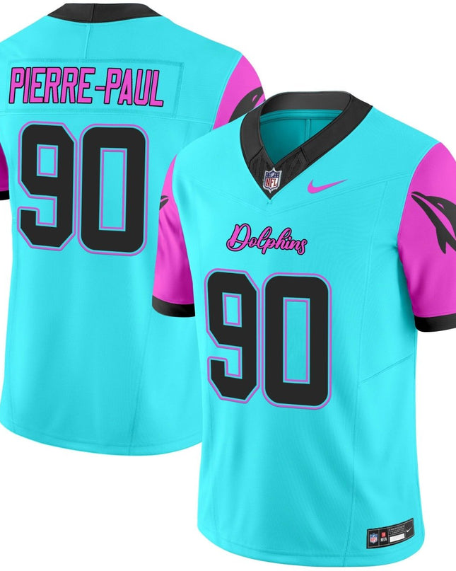 Men's Dolphins Miami Vice Vapor Limited Jersey - All Stitched MIA_KDZ - KINDOZY