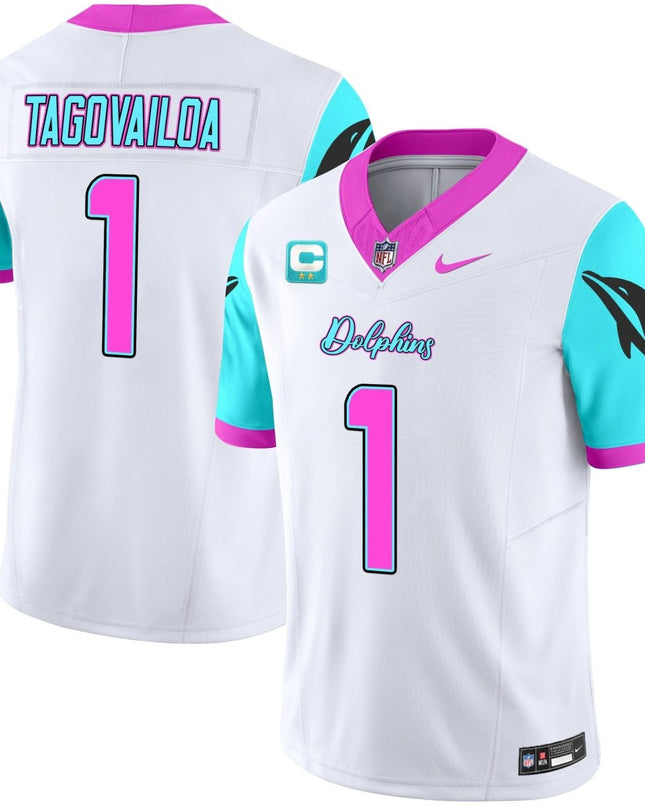 Men's Dolphins Miami Vice Vapor Limited Jersey - All Stitched MIA_KDZ - KINDOZY