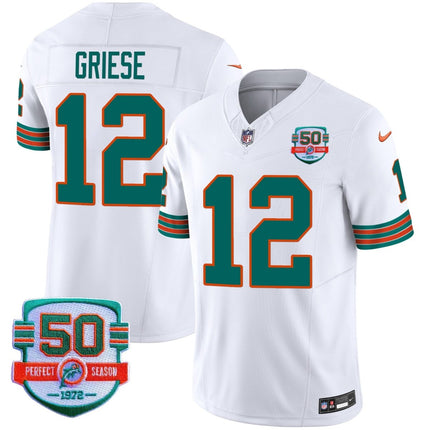 Men's Dolphins Throwback Vapor Jersey - All Stitched MIA_KDZ - KINDOZY