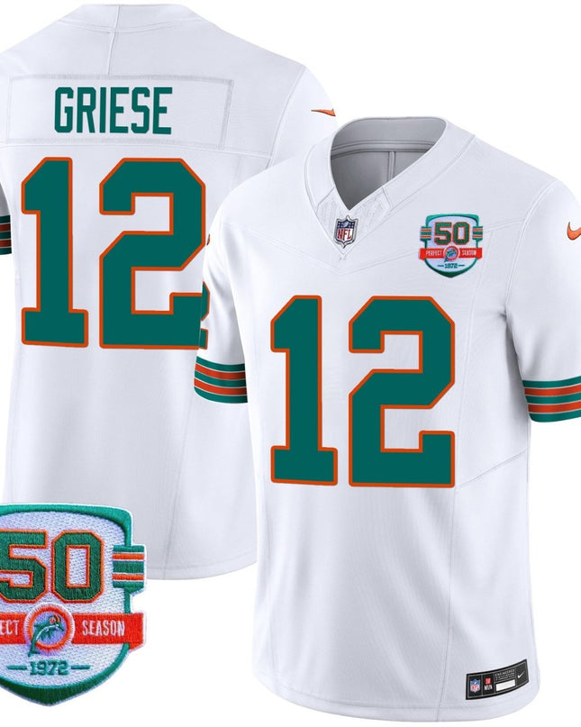 Men's Dolphins Throwback Vapor Jersey - All Stitched MIA_KDZ - KINDOZY