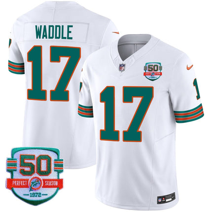 Men's Dolphins Throwback Vapor Jersey - All Stitched MIA_KDZ - KINDOZY