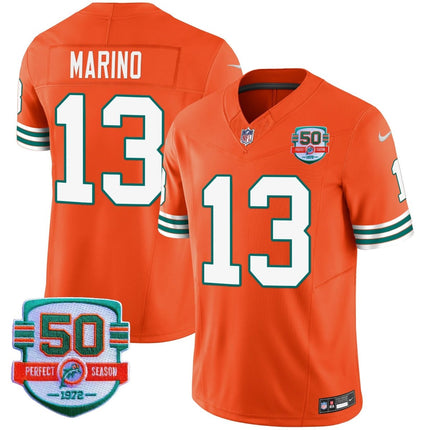 Men's Dolphins Throwback Vapor Jersey - All Stitched MIA_KDZ - KINDOZY