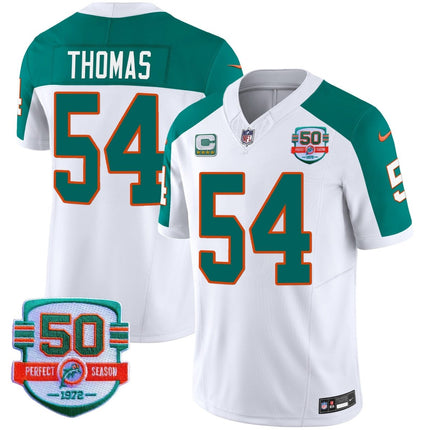 Men's Dolphins Throwback Vapor Jersey - All Stitched MIA_KDZ - KINDOZY
