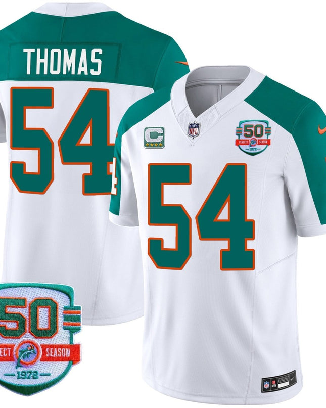 Men's Dolphins Throwback Vapor Jersey - All Stitched MIA_KDZ - KINDOZY
