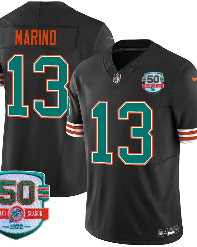 Men's Dolphins Throwback Vapor Jersey - All Stitched MIA_KDZ - KINDOZY