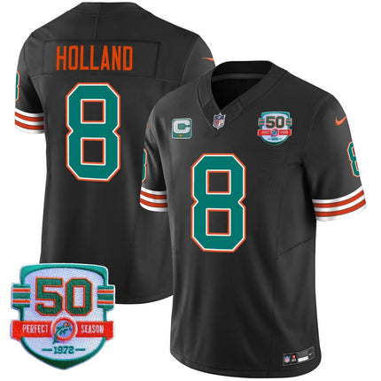 Men's Dolphins Throwback Vapor Jersey - All Stitched MIA_KDZ - KINDOZY