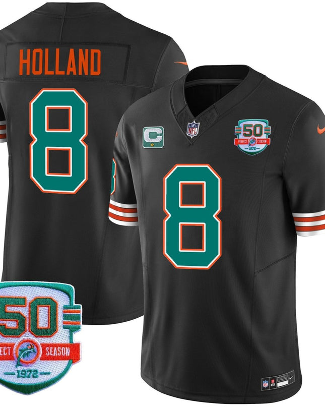 Men's Dolphins Throwback Vapor Jersey - All Stitched MIA_KDZ - KINDOZY