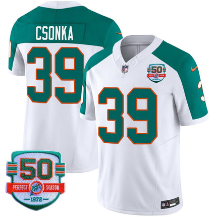 Men's Dolphins Throwback Vapor Jersey - All Stitched MIA_KDZ - KINDOZY