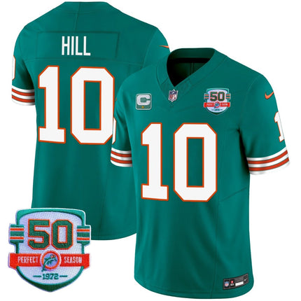Men's Dolphins Throwback Vapor Jersey - All Stitched MIA_KDZ - KINDOZY