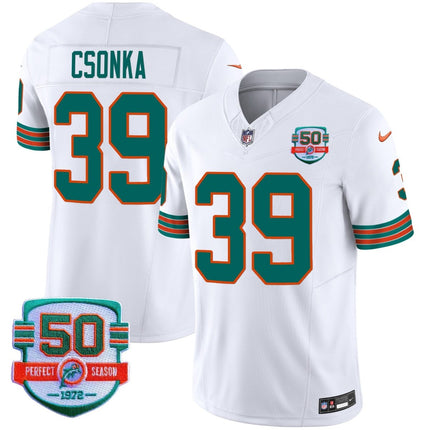 Men's Dolphins Throwback Vapor Jersey - All Stitched MIA_KDZ - KINDOZY