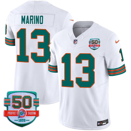 Men's Dolphins Throwback Vapor Jersey - All Stitched MIA_KDZ - KINDOZY