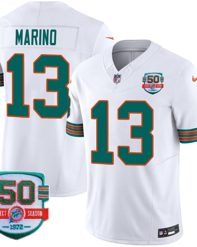 Men's Dolphins Throwback Vapor Jersey - All Stitched MIA_KDZ - KINDOZY