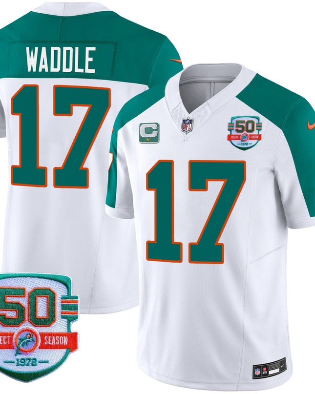 Men's Dolphins Throwback Vapor Jersey - All Stitched MIA_KDZ - KINDOZY