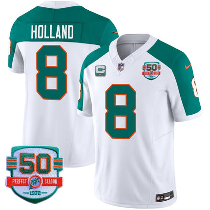 Men's Dolphins Throwback Vapor Jersey - All Stitched MIA_KDZ - KINDOZY