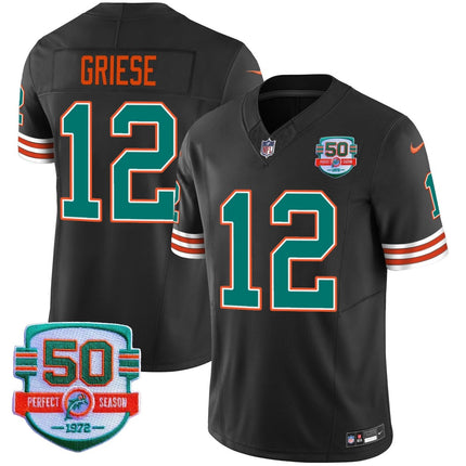 Men's Dolphins Throwback Vapor Jersey - All Stitched MIA_KDZ - KINDOZY