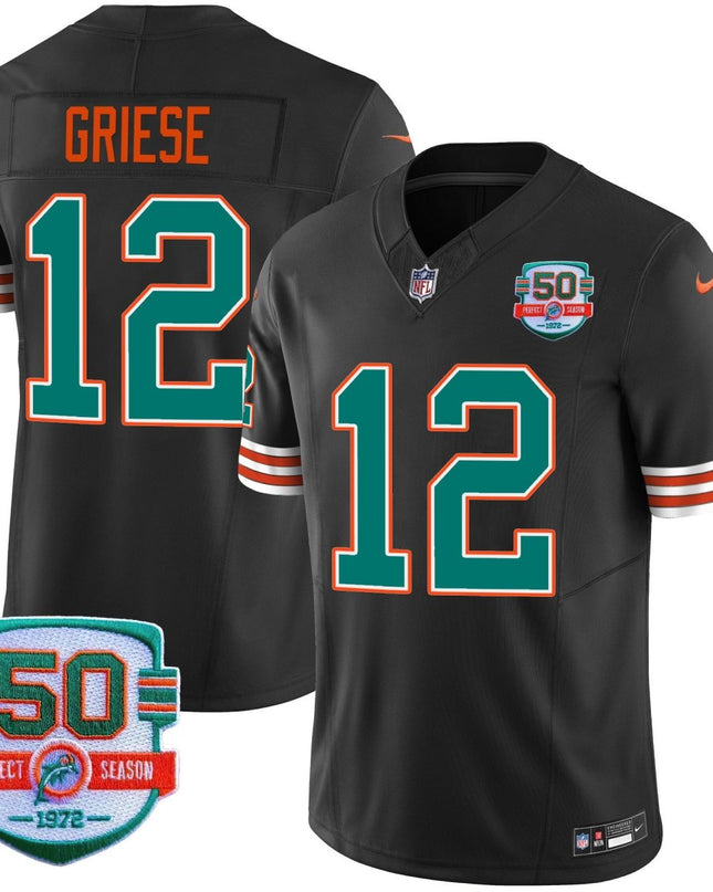 Men's Dolphins Throwback Vapor Jersey - All Stitched MIA_KDZ - KINDOZY