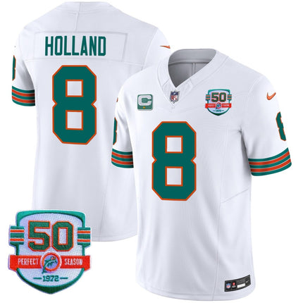 Men's Dolphins Throwback Vapor Jersey - All Stitched MIA_KDZ - KINDOZY