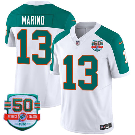 Men's Dolphins Throwback Vapor Jersey - All Stitched MIA_KDZ - KINDOZY