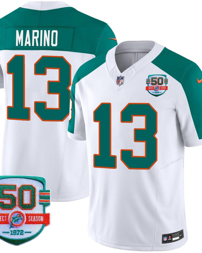 Men's Dolphins Throwback Vapor Jersey - All Stitched MIA_KDZ - KINDOZY
