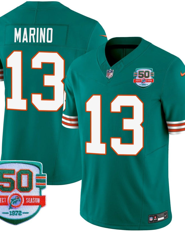 Men's Dolphins Throwback Vapor Jersey - All Stitched MIA_KDZ - KINDOZY
