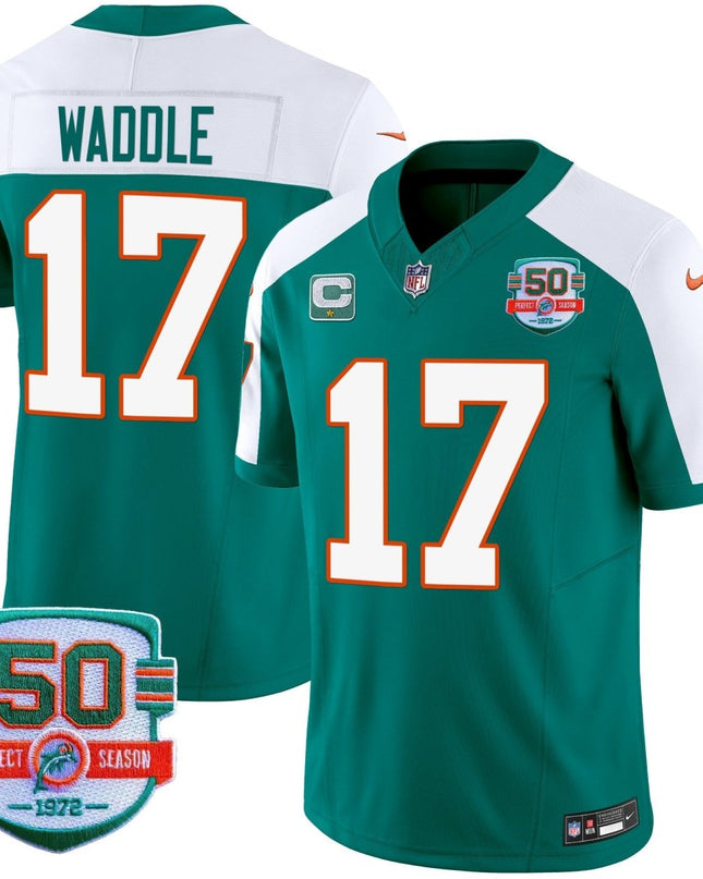 Men's Dolphins Throwback Vapor Jersey - All Stitched MIA_KDZ - KINDOZY