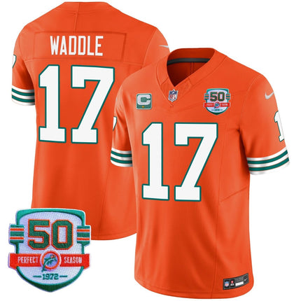 Men's Dolphins Throwback Vapor Jersey - All Stitched MIA_KDZ - KINDOZY