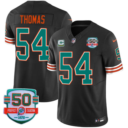 Men's Dolphins Throwback Vapor Jersey - All Stitched MIA_KDZ - KINDOZY