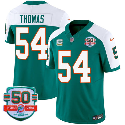 Men's Dolphins Throwback Vapor Jersey - All Stitched MIA_KDZ - KINDOZY