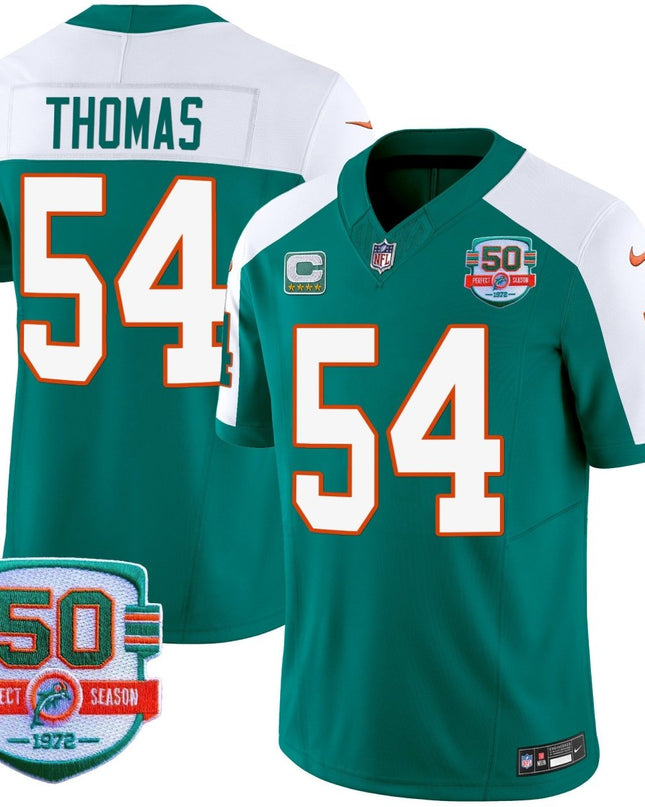 Men's Dolphins Throwback Vapor Jersey - All Stitched MIA_KDZ - KINDOZY