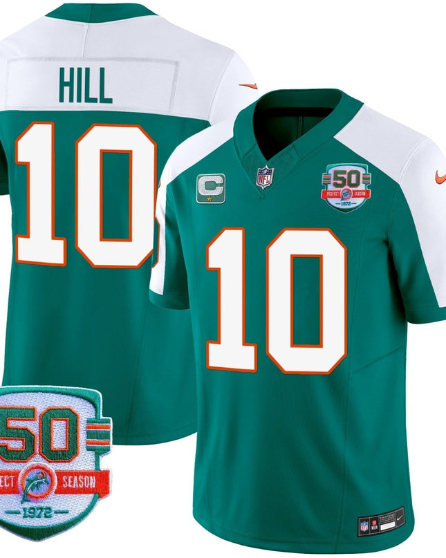 Men's Dolphins Throwback Vapor Jersey - All Stitched MIA_KDZ - KINDOZY