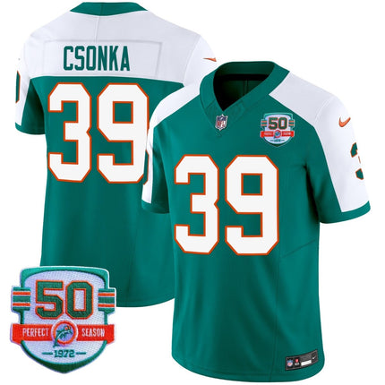 Men's Dolphins Throwback Vapor Jersey - All Stitched MIA_KDZ - KINDOZY