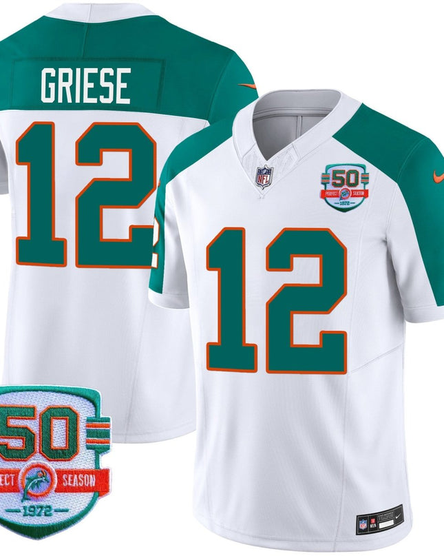 Men's Dolphins Throwback Vapor Jersey - All Stitched MIA_KDZ - KINDOZY