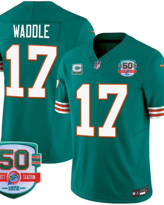 Men's Dolphins Throwback Vapor Jersey - All Stitched MIA_KDZ - KINDOZY