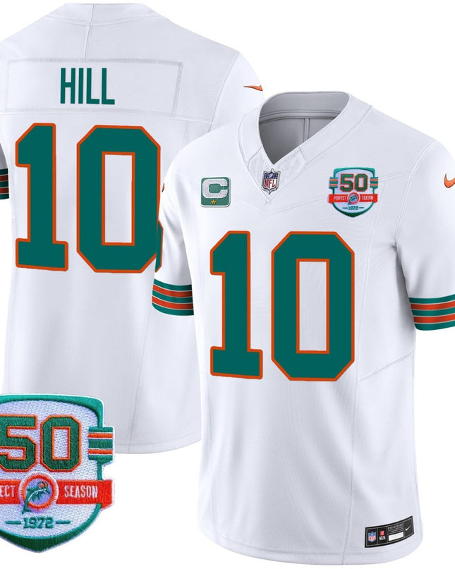 Men's Dolphins Throwback Vapor Jersey - All Stitched MIA_KDZ - KINDOZY